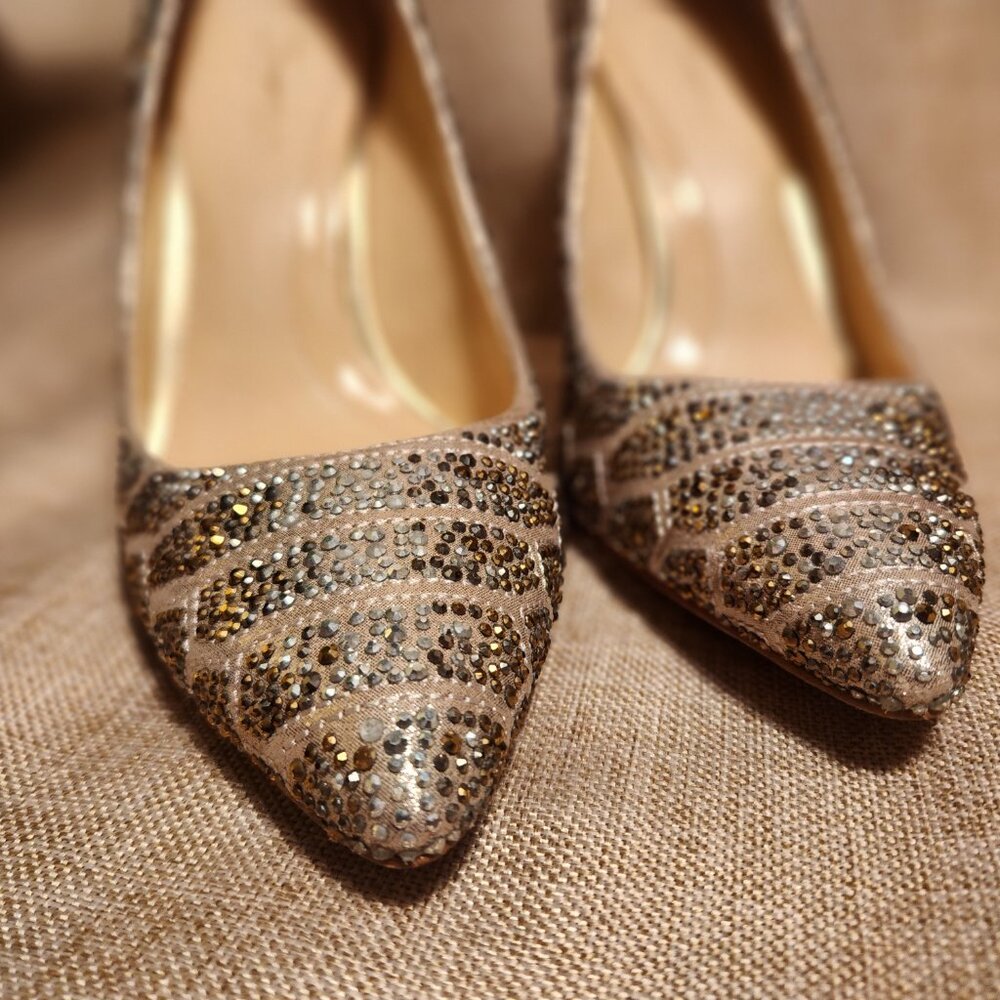 Vince Camuto Imagine Camino Oliver Sparkly Rhinestone Embellished Heels Size 7.5 - Picture 7 of 12
